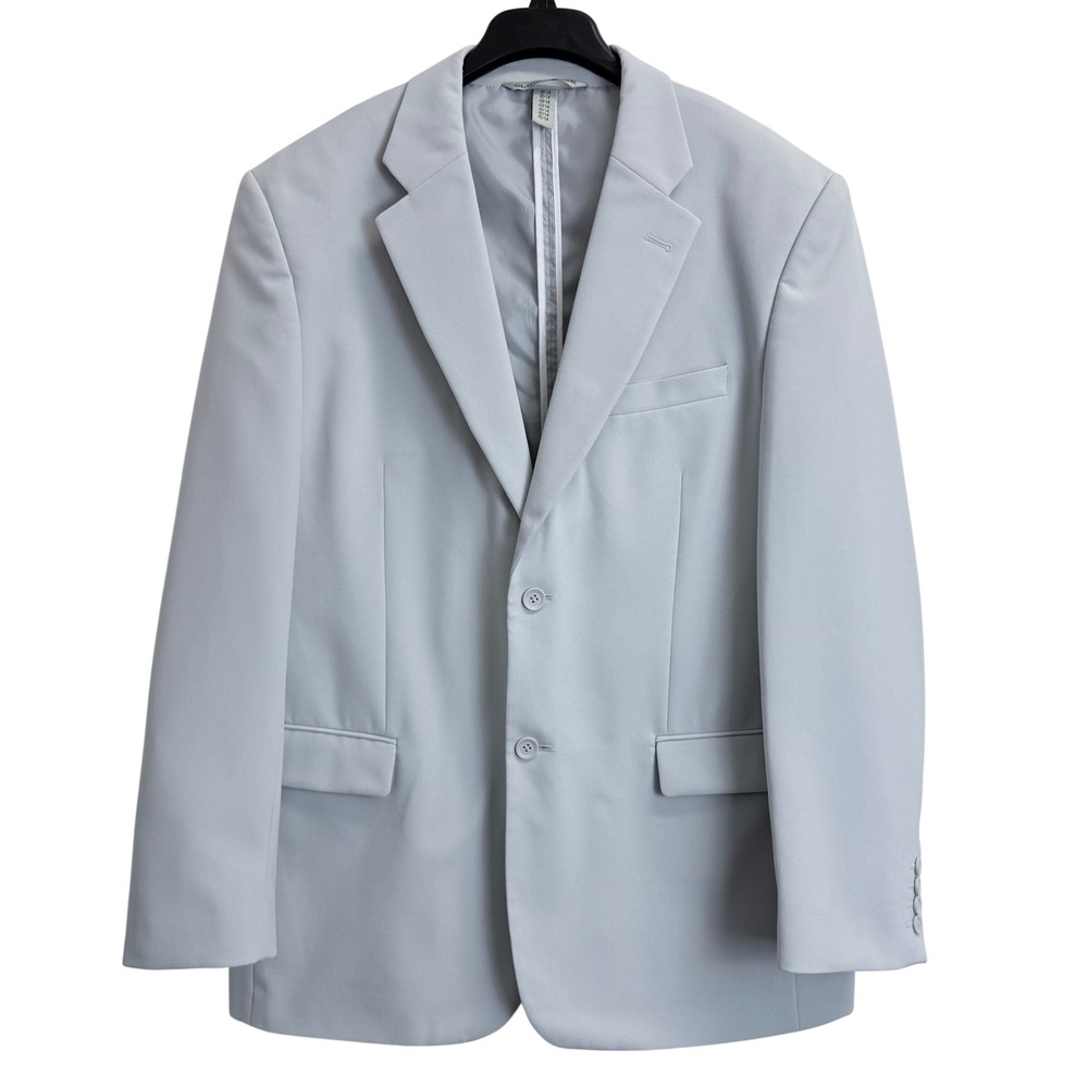 Clockhouse C&A Mens Light Gray Two Button Blazer Jacket US Size 46R Modern Fit